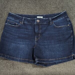 Maurices Dark Blue Denim Shorts